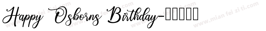 Happy Osborns Birthday字体转换